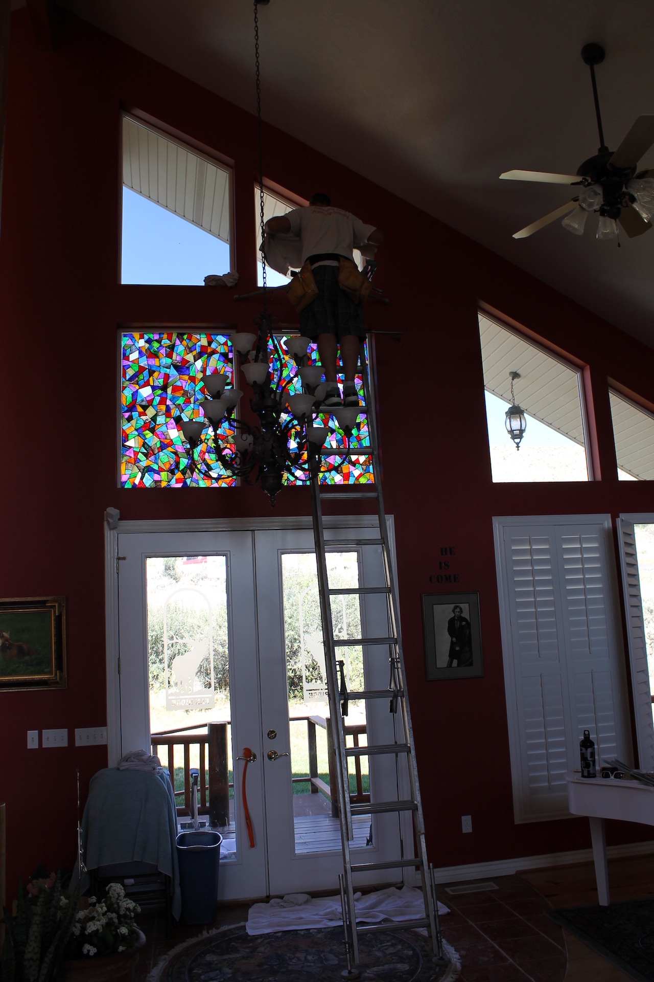 house with window tinting